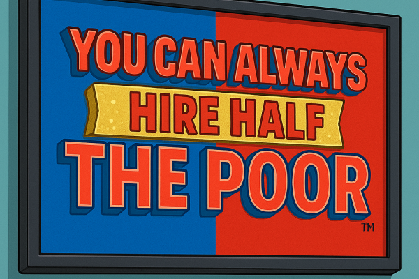 You can always hire half the poor